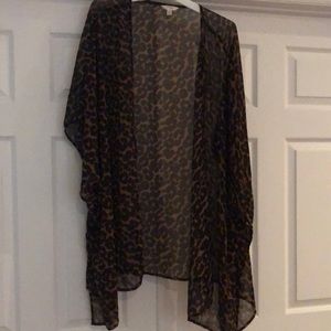 Leopard print kimono